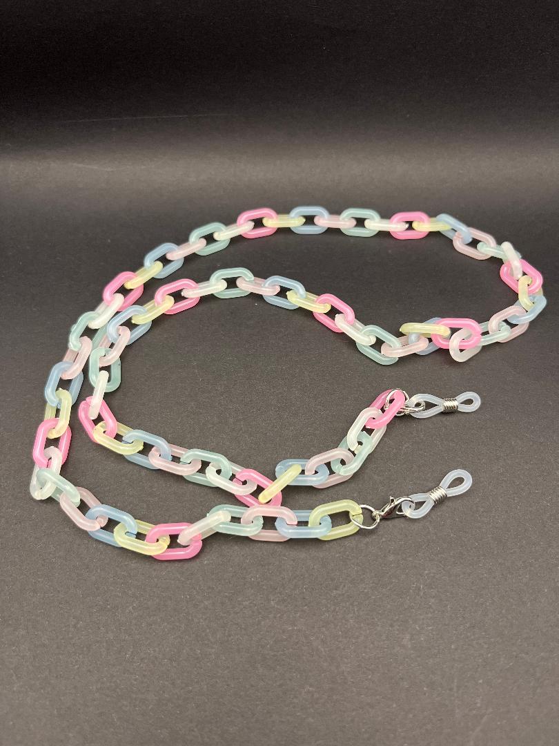 Coloured Block Glasses Chain - A Pop of Colour to Your Look!