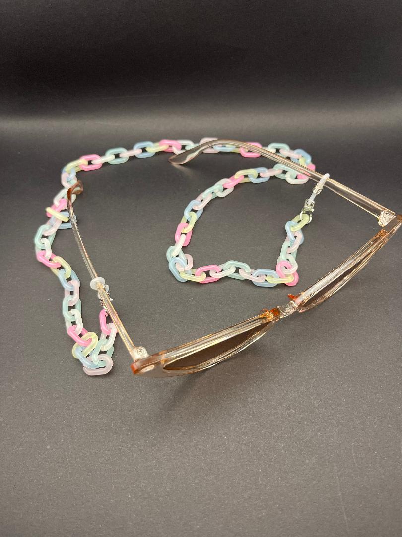Coloured Block Glasses Chain - A Pop of Colour to Your Look!