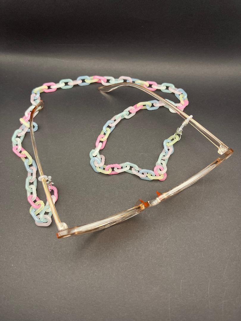 Coloured Block Glasses Chain - A Pop of Colour to Your Look!