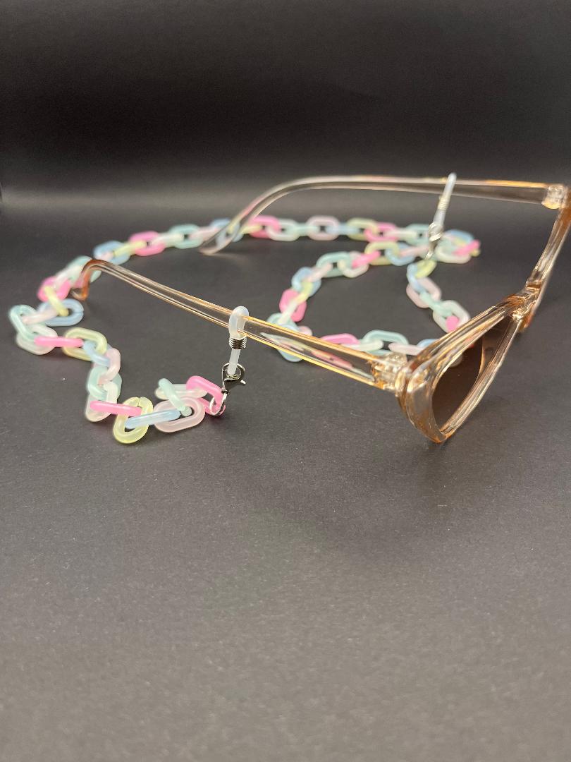 Coloured Block Glasses Chain - A Pop of Colour to Your Look!