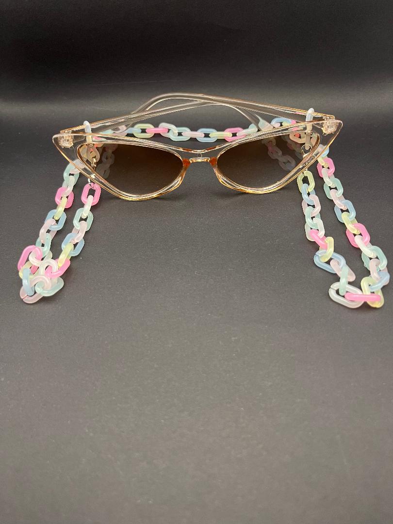 Coloured Block Glasses Chain - A Pop of Colour to Your Look!