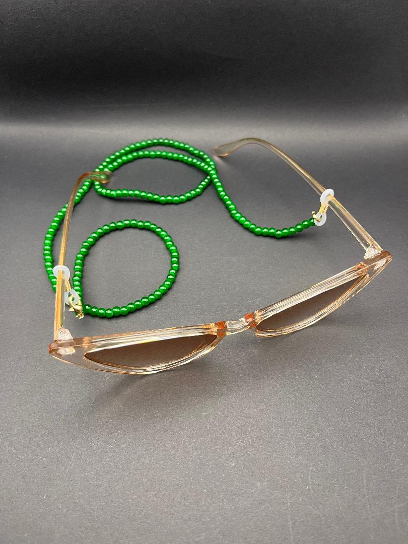 Green Beaded Glasses Chain - Enhance Your Eyewear!
