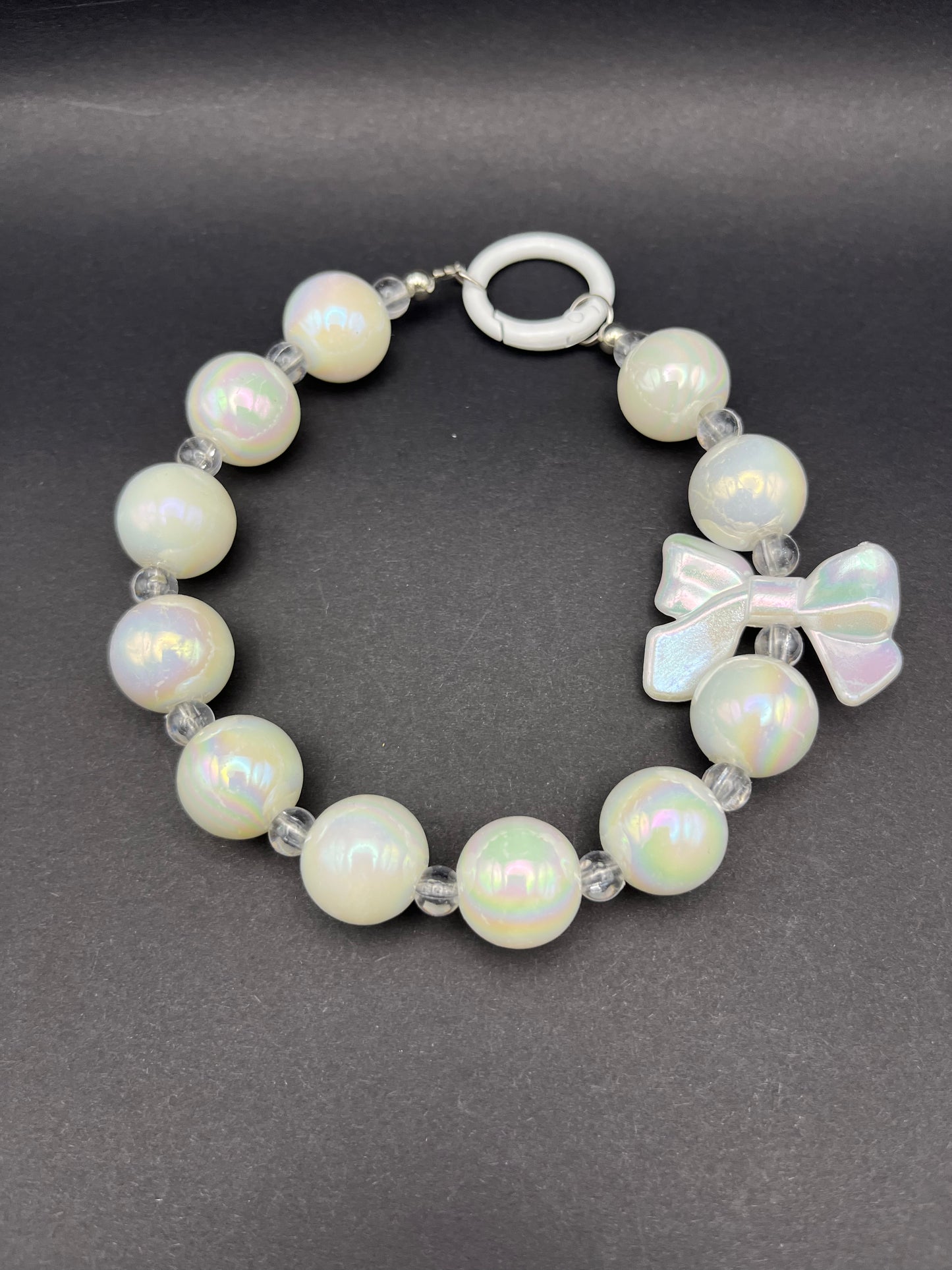White Laser Bead Phone Lanyard - Shine Bright!