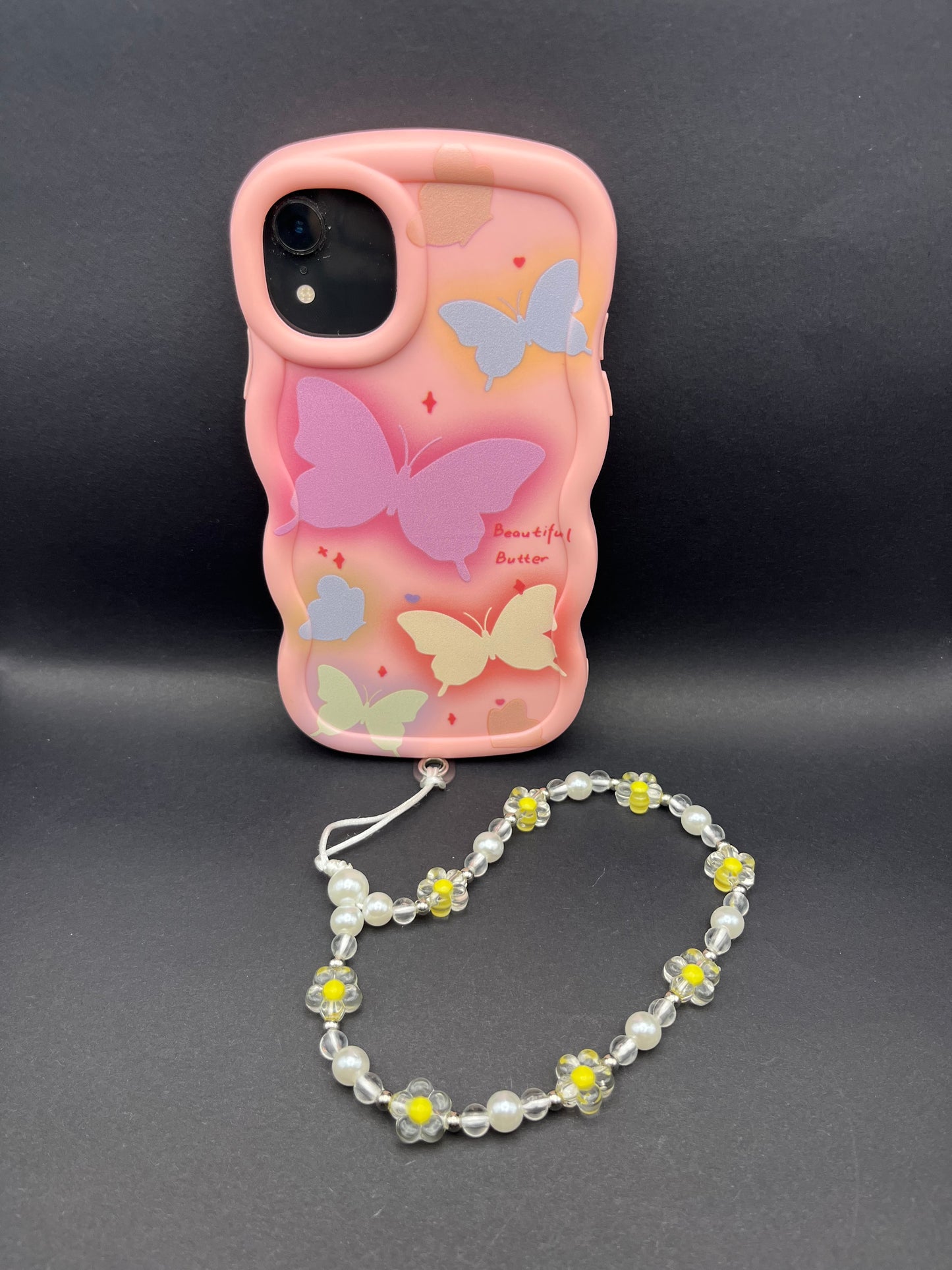 Flower Faux Pearl Lanyard - Add a Touch of Elegance to Your Phone!