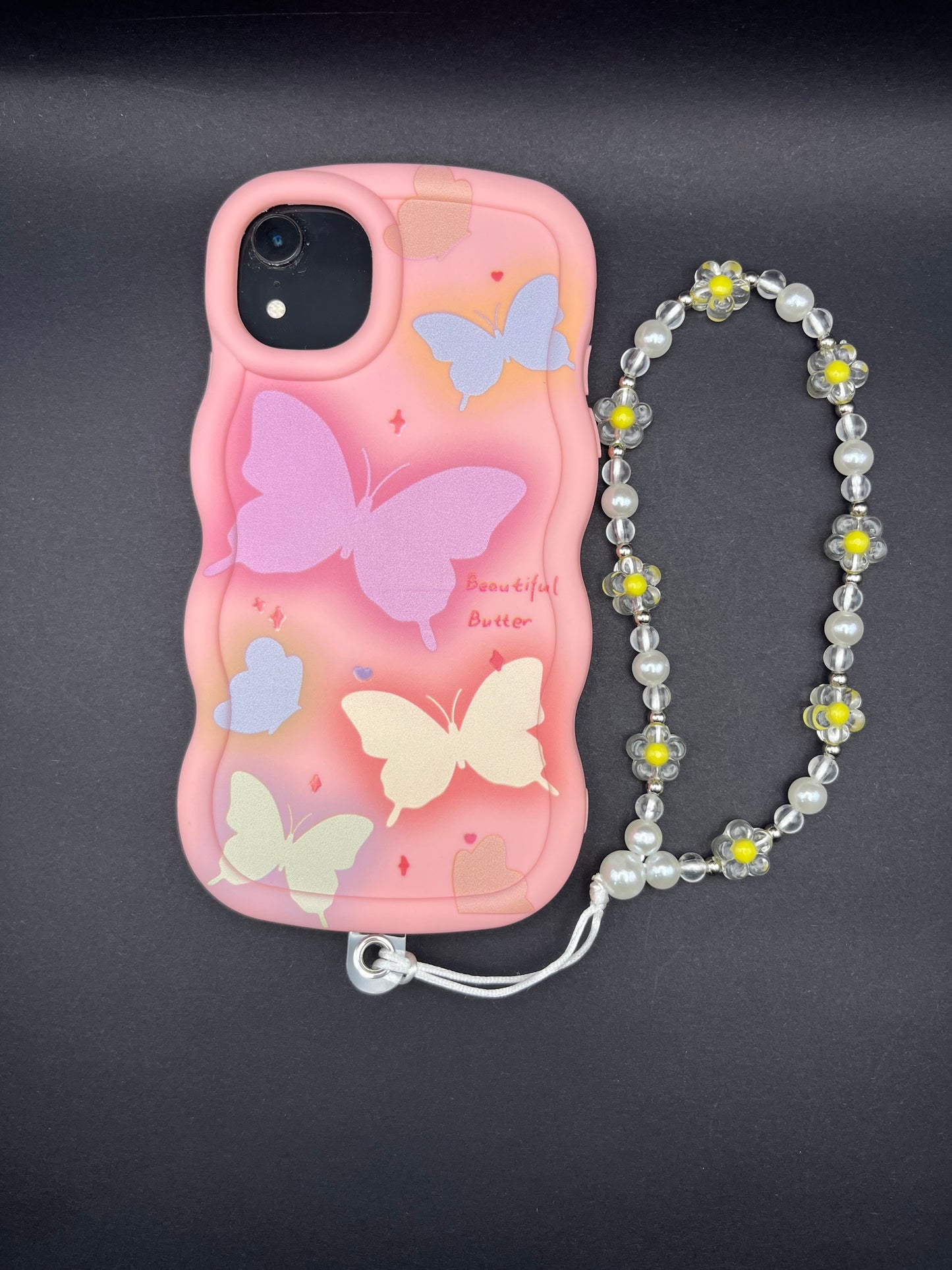 Flower Faux Pearl Lanyard - Add a Touch of Elegance to Your Phone!