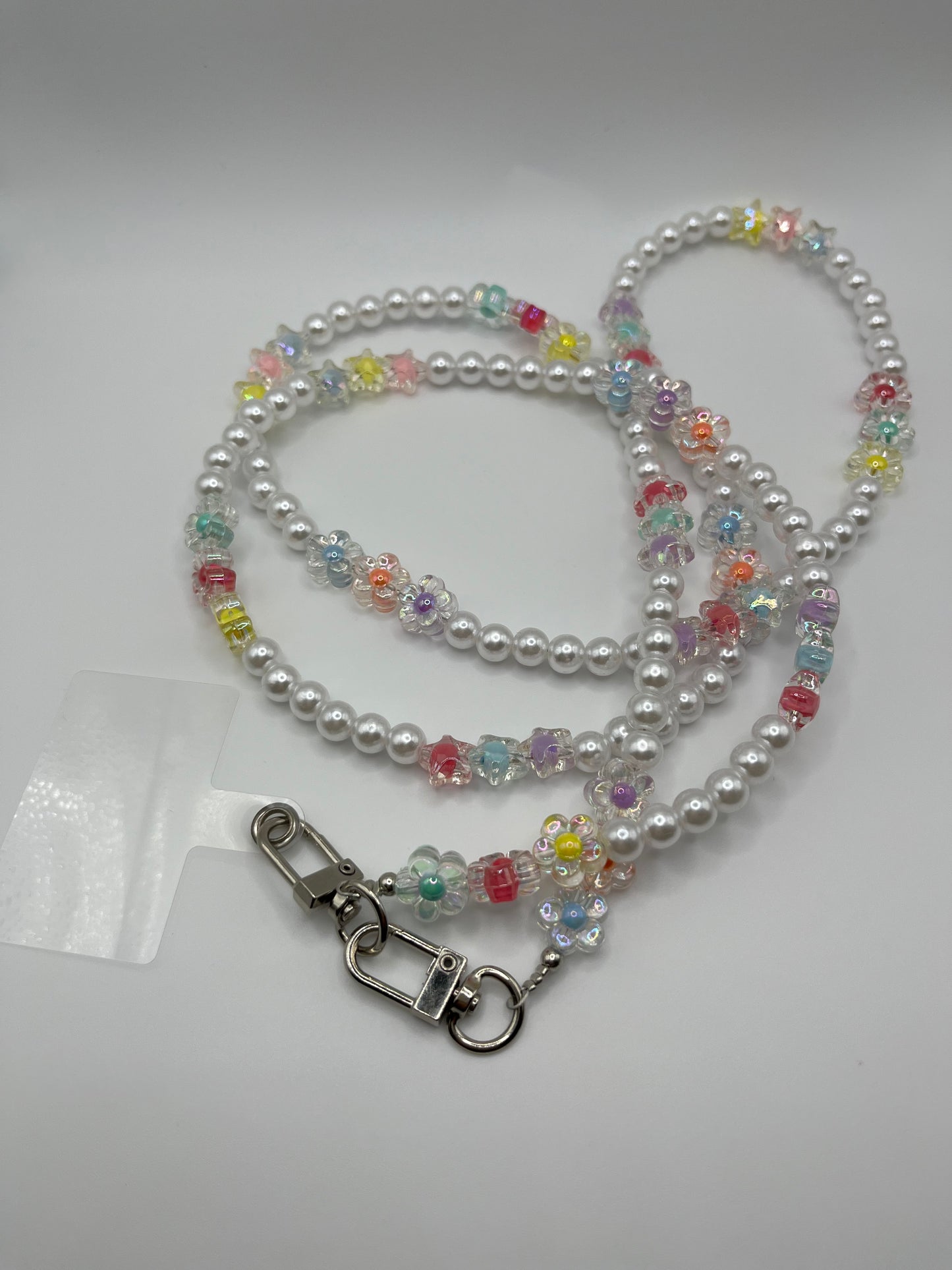 Elegant Faux Pearl Beaded Long Phone Lanyard: Secure and Stylish