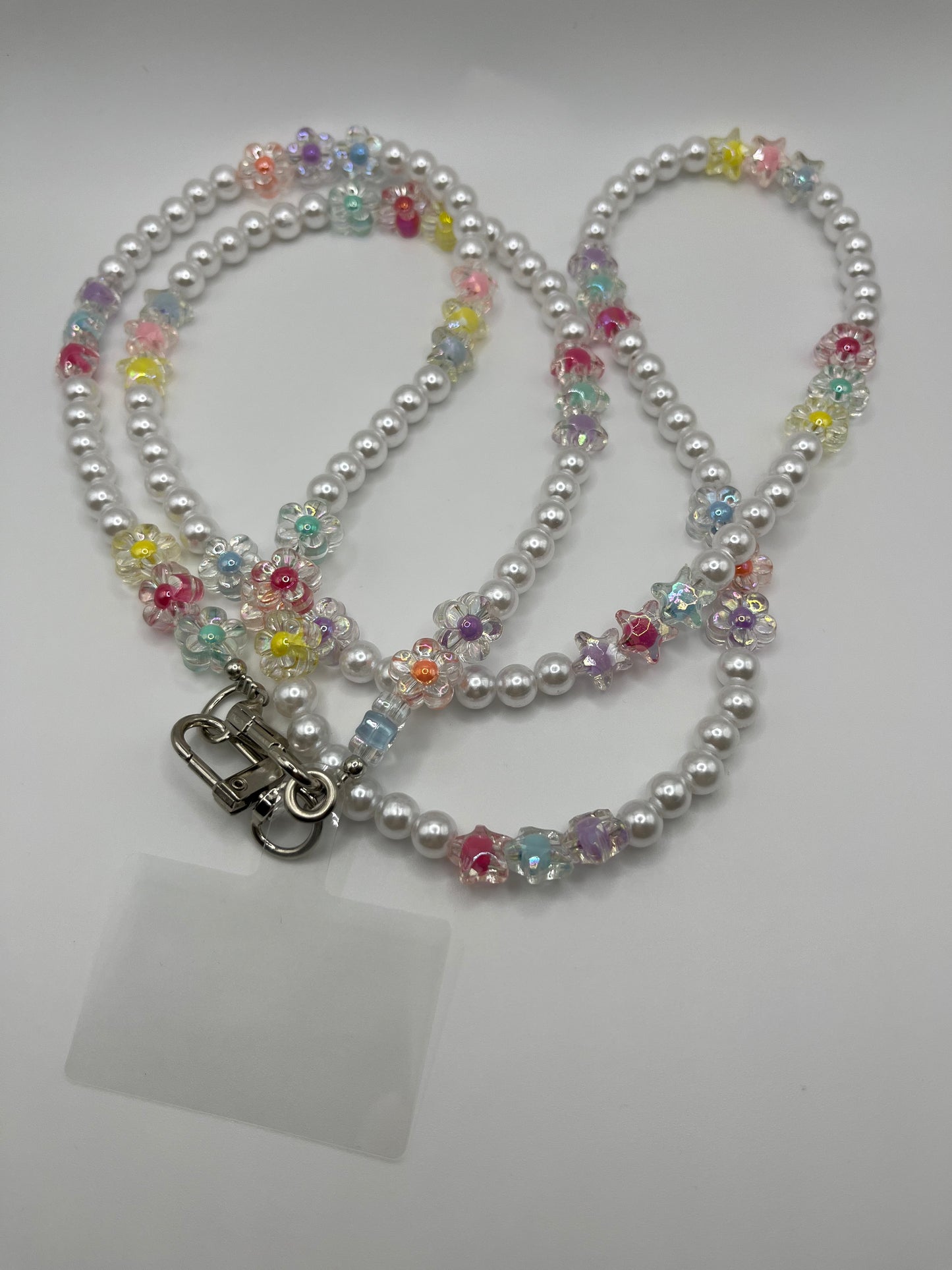 Elegant Faux Pearl Beaded Long Phone Lanyard: Secure and Stylish