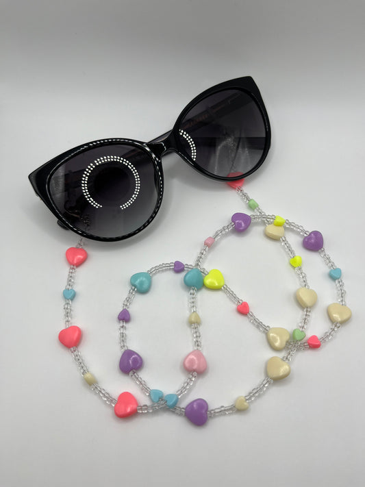 Colourful Heart Glasses Chain: Stylish and Practical